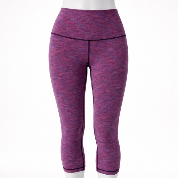 lululemon athletica Pants - Lululemon Wunder Under Crop High Rise Wee Are From Space Purple Capri 8 (est)
